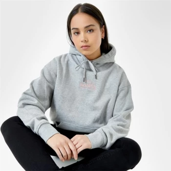 Jack Wills Relaxed Fit Embroidered Logo Hoodie - Grey Marl