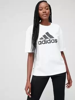 adidas Future Icons Badge Of Sport T-Shirt - White/Black Size XL Women