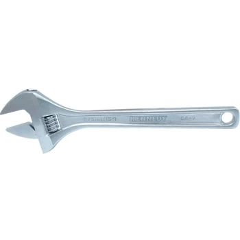 375MM/15' Chromed Finish Adjustable Wrench - Kennedy