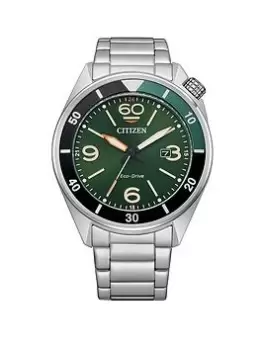 Citizen Seaplane Gents Eco-Drive Bracelet Wr100, Silver, Men