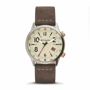 Columbia CSC01-002 Outbacker Stone 3-Hand Date Saddle Leather Watch