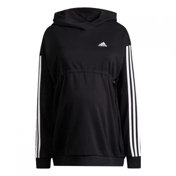 adidas Essentials Cotton 3-Stripes Hoodie (Maternity) Wom - Black / White