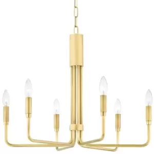 Brigitte 6 Light Small Pendant Brass