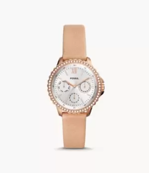 Fossil Women Izzy Multifunction Blush Leather Watch