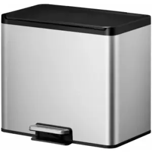 EKO - Pedal Bin Essential 2x15 l Matte Silver Silver