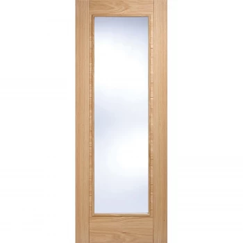 Vancouver Pattern 10 Internal Glazed Prefinished Oak 1 Lite Fire Door - 762 x 1981mm