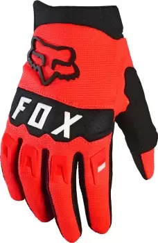 FOX Dirtpaw Youth Motocross Gloves, black-red, Size L, black-red, Size L