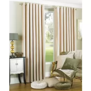 Riva Home Wellesley Ringtop Curtains (66x72 (168x183cm)) (Natural) - Natural