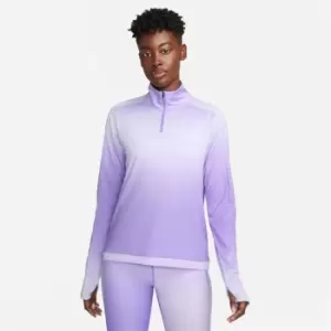 Nike Dri-FIT Swoosh Womens Printed Half-Zip Top - Purple