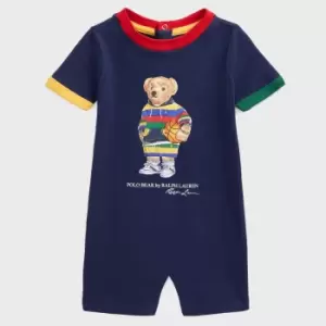 Polo Ralph Lauren Baby's Bear Motif Cotton-Jersey Romper - 6-9 months