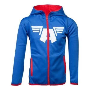 Marvel Comics - Captain America Logo Kid's 158/164 Hoodie - Blue/Red