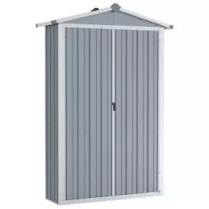 Vidaxl Garden Shed 107.5X46X183cm Galvanised Steel - Grey