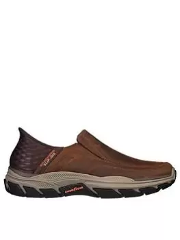 Skechers 204810-respected-elgin Slip On Trainer, Brown, Size 9, Men