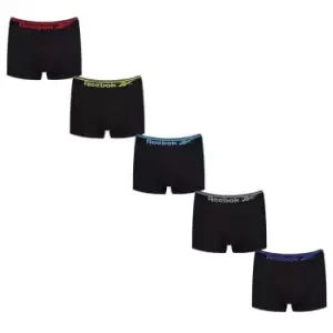 Reebok 5 Pack Mari Trunks Mens - Black