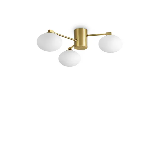 Hermes 3 Light 60cm Globe Ceiling Light Brass