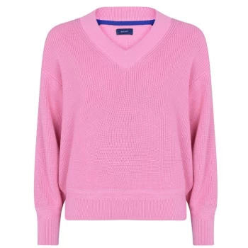 Gant Gant Ribbed V Knit - Pink