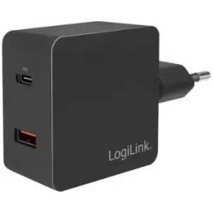 LogiLink LogiLink PA0220 USB charger Indoors, Mains socket Max. output current 3000 mA 2 x USB-C socket (Power Delivery), USB-A