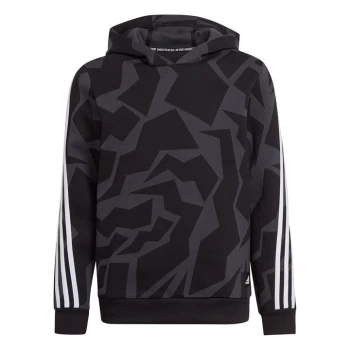 adidas XFG 3S OTH Hoody Junior Boys - Carbon/Black