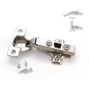 GTV Kitchen Cabinet Cupboard Wardrobe 35mm Clip-on Door Hinge Full Overlay - wit