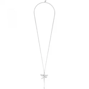 Ladies UNOde50 Silver Plated Longdragonfly Necklace