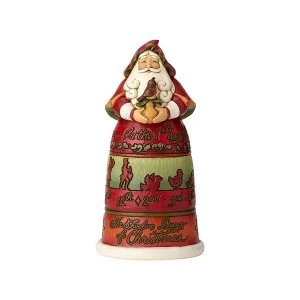 Twelve Days of Christmas Santa Figurine