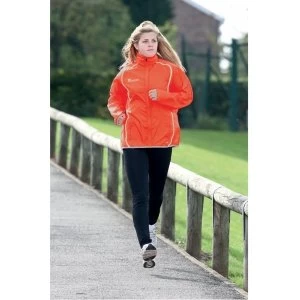 PT Ladies Running Rain Jacket "Sun" Orange/Silver 10 (34")