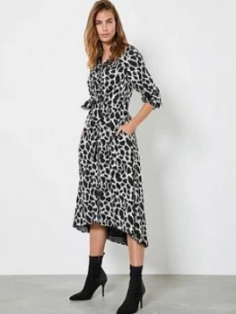 Mint Velvet Animal Knot Shirt Midi Dress - Multi