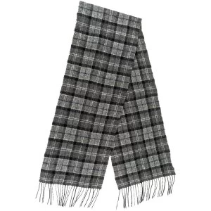 Barbour Tartan Lambswool Scarf Black/Grey Tartan