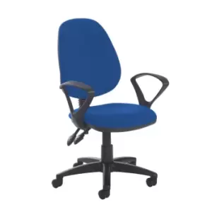 Dams MTO Jota High Back PCB Operator Chair with Fixed Arms - Blizzard Grey