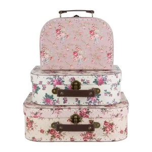 Sass & Belle Vintage Rose 3Pcs Set Suitcases