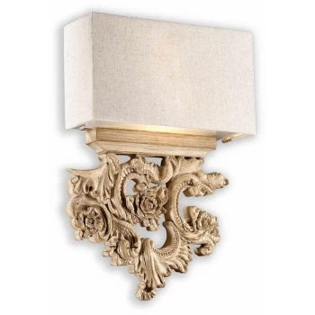 Ideal Lux Lighting - Ideal Lux Peter - 2 Light Indoor Wall Light Brown, Beige with Shade, E14