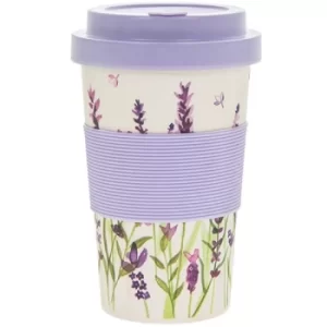 Purple Lavender Bamboo Travel Mug