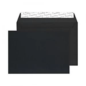 Creative Senses Velvet Envelopes C5 Peel & Seal 162 x 229mm Plain 140 gsm Black Velvet Pack of 125