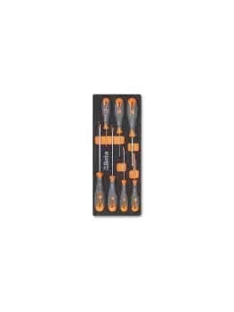 Beta Tools M180 7pc "Max" Flat & Phillips Screwdriver Set Soft Tray Roller Cab