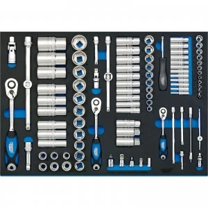 Draper 96 Piece 1/4" 3/8" 1/2" Drive Socket Set In Eva Insert Tray Combination