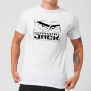 Samurai Jack Stylised Logo Mens T-Shirt - White - 3XL