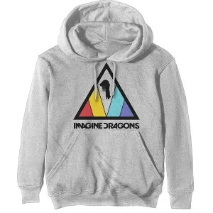 Imagine Dragons - Triangle Logo Unisex X-Large Hoodie - White