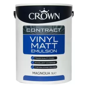 Crown Brilliant White Contract Paint - Vinyl Matt - 5L