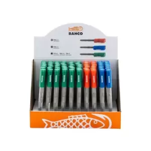 Bahco Screwdriver Bit Pen Display, 60 Piece