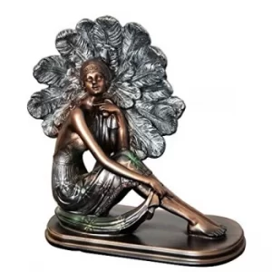 Silhouette Collection Lady Figurine Bronze & Green 21cm