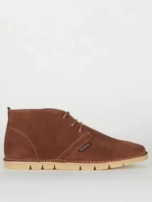 Barbour Barbour Ledger Suede Stitch Down Chukka Boots, Chestnut, Size 9, Men