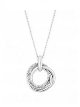 Simply Silver Triple Ring Knot Pendant Necklace