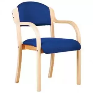 Tahara Wooden Framed Stackable Side Armchair Blue 50583ET