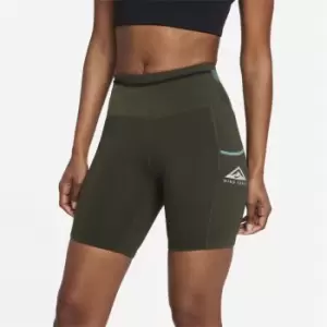 Nike Luxe Womens Trial Running Shorts - Green