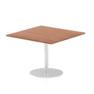 Italia Poseur Table Square 1000/1000 Top 725 High Walnut