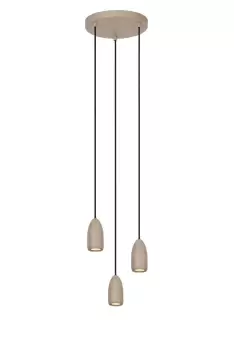 Evora Modern Pendant light - Ø25cm - 3xGU10 - Taupe