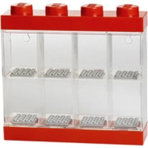 LEGO Mini Figure Display (8 Minifigures) - Bright Red