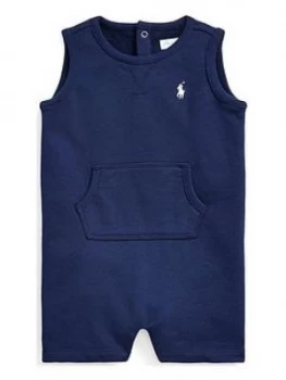 Ralph Lauren Baby Boys Pocket Front Shortall - Navy, Size 3 Months