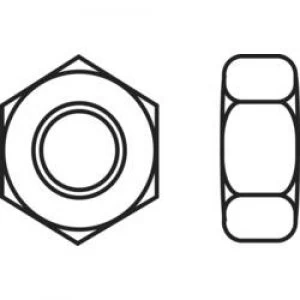 Hexagonal nuts M1.6 DIN 934 Steel zinc plated TOOLCRAFT 888715