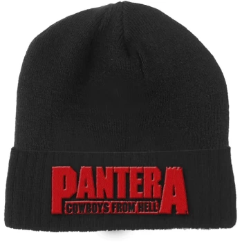 Pantera - Cowboys from Hell Unisex Beanie Hat - Black/Red